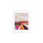landscape pink peachy abstract Art Print Gallery Image 1