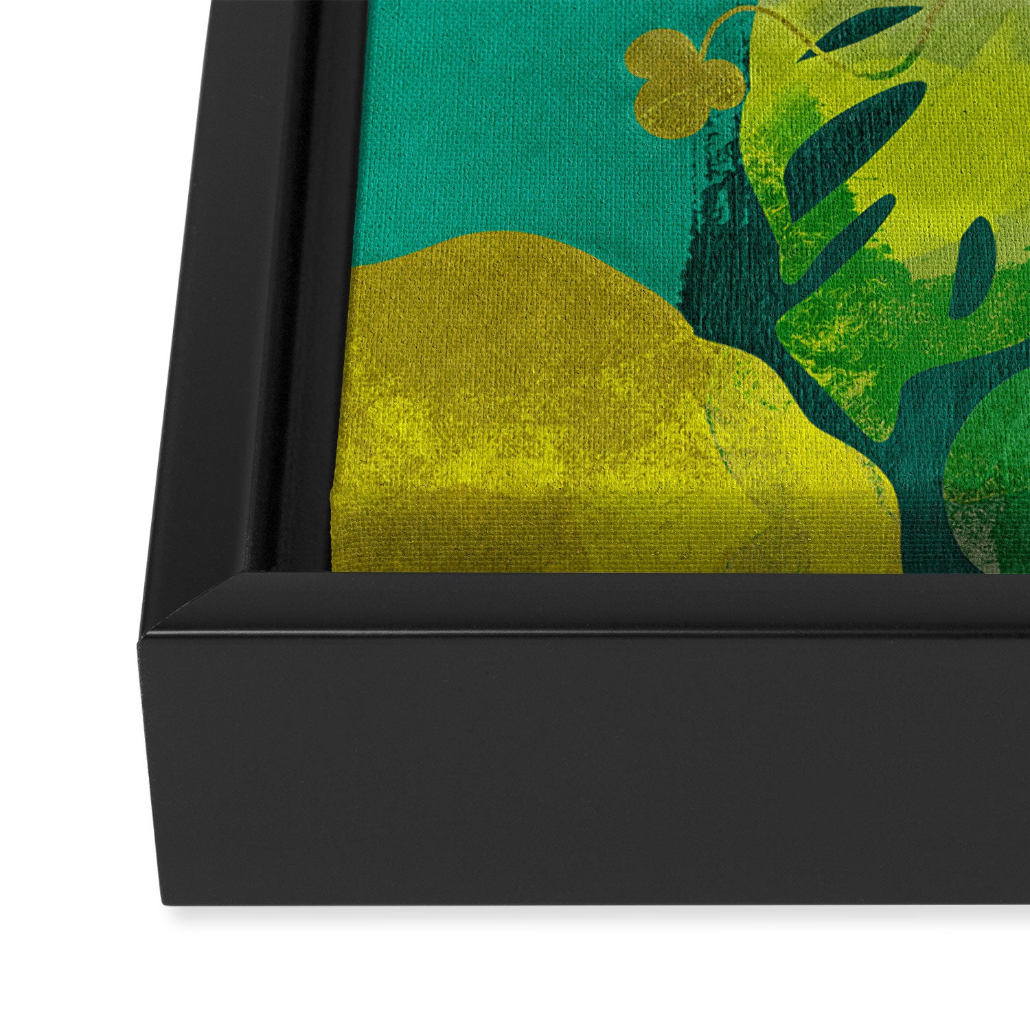 Leaves nature abstract Framed Canvas Print Gallery Image 3