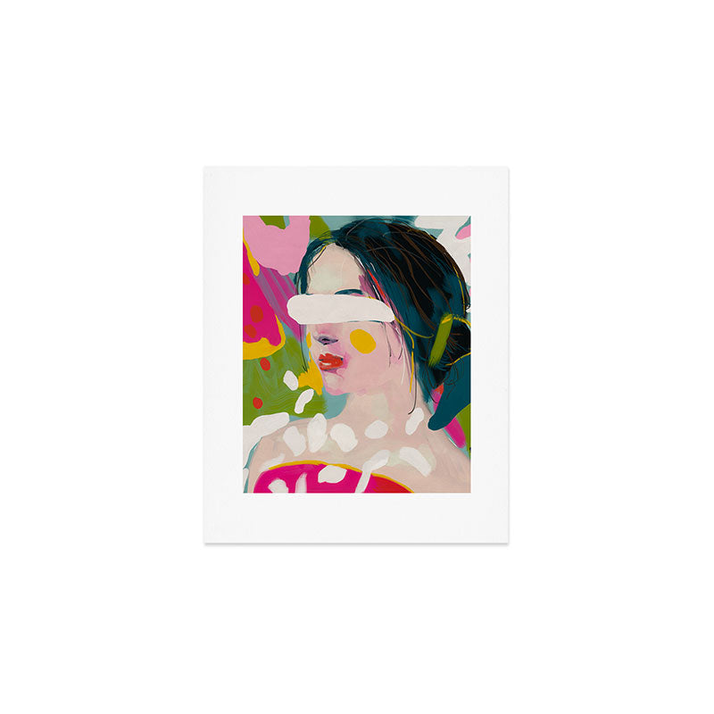 look at me, woman portrait contemporary Art Print Gallery Image 1