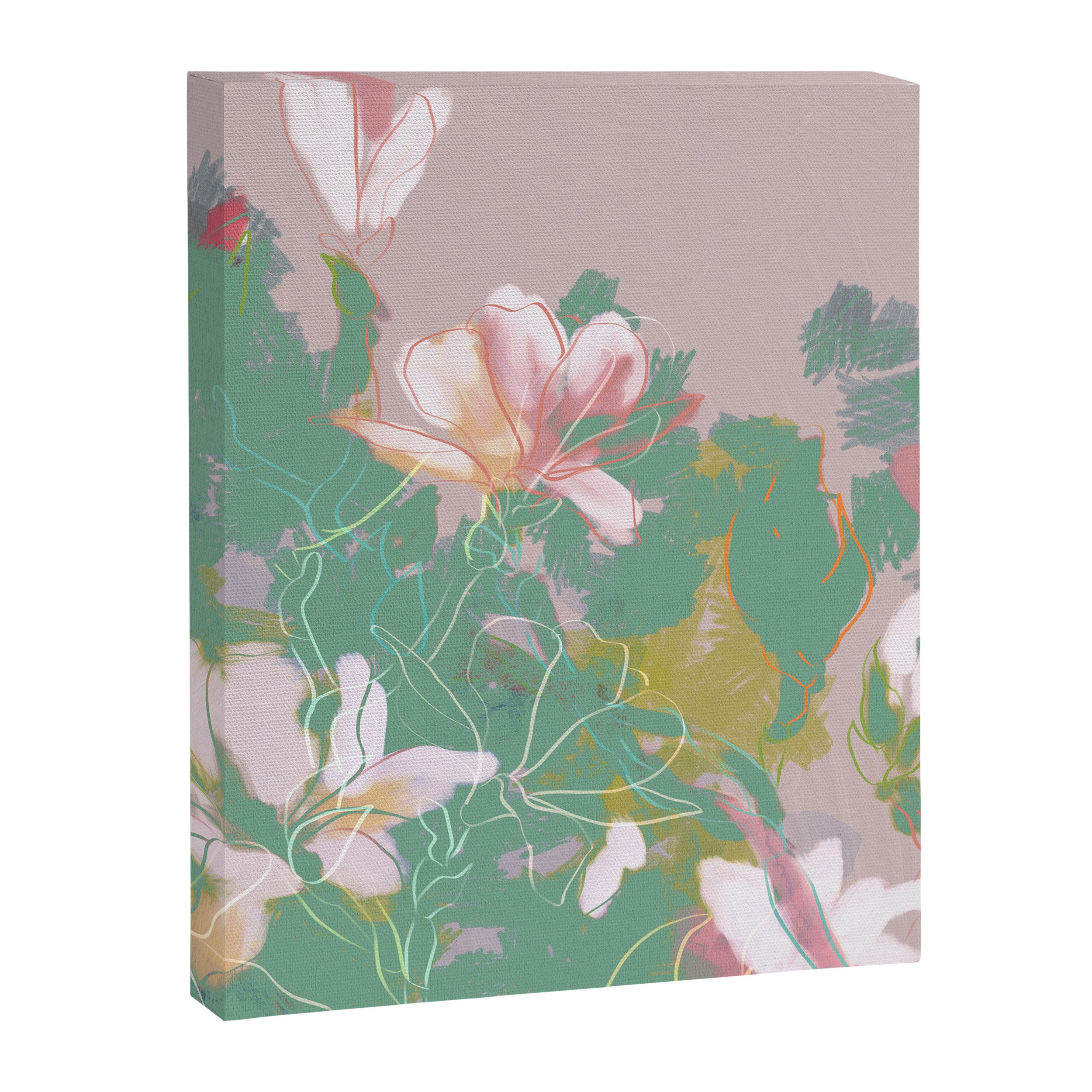 magnolia pastel abstract art Canvas Print Gallery Image 6