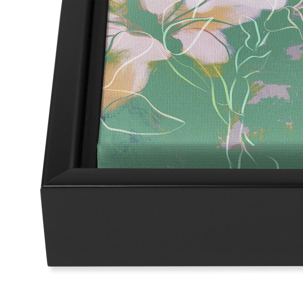 magnolia pastel abstract art Framed Canvas Print Gallery Image 3