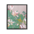 magnolia pastel abstract art Framed Canvas Print Gallery Image 6
