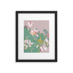 magnolia pastel abstract art Framed Art Print Gallery Image 4