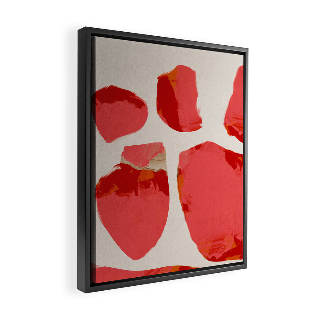 minimal abstract pink shapes Framed Canvas Print Gallery Image 2