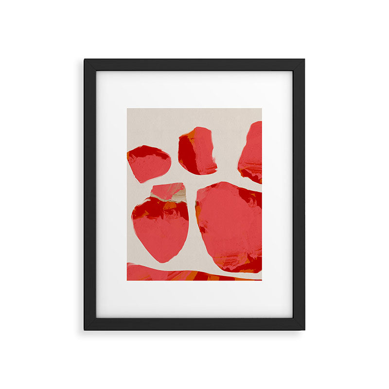 minimal abstract pink shapes Framed Art Print Gallery Image 6