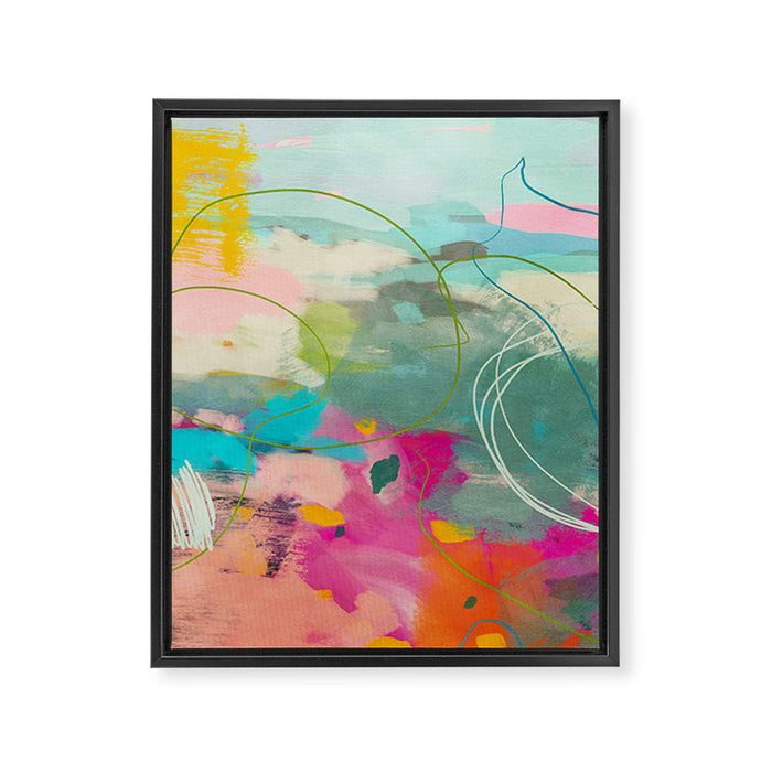 mixed abstract brush color study art 1 Framed Canvas Print Gallery Image 1