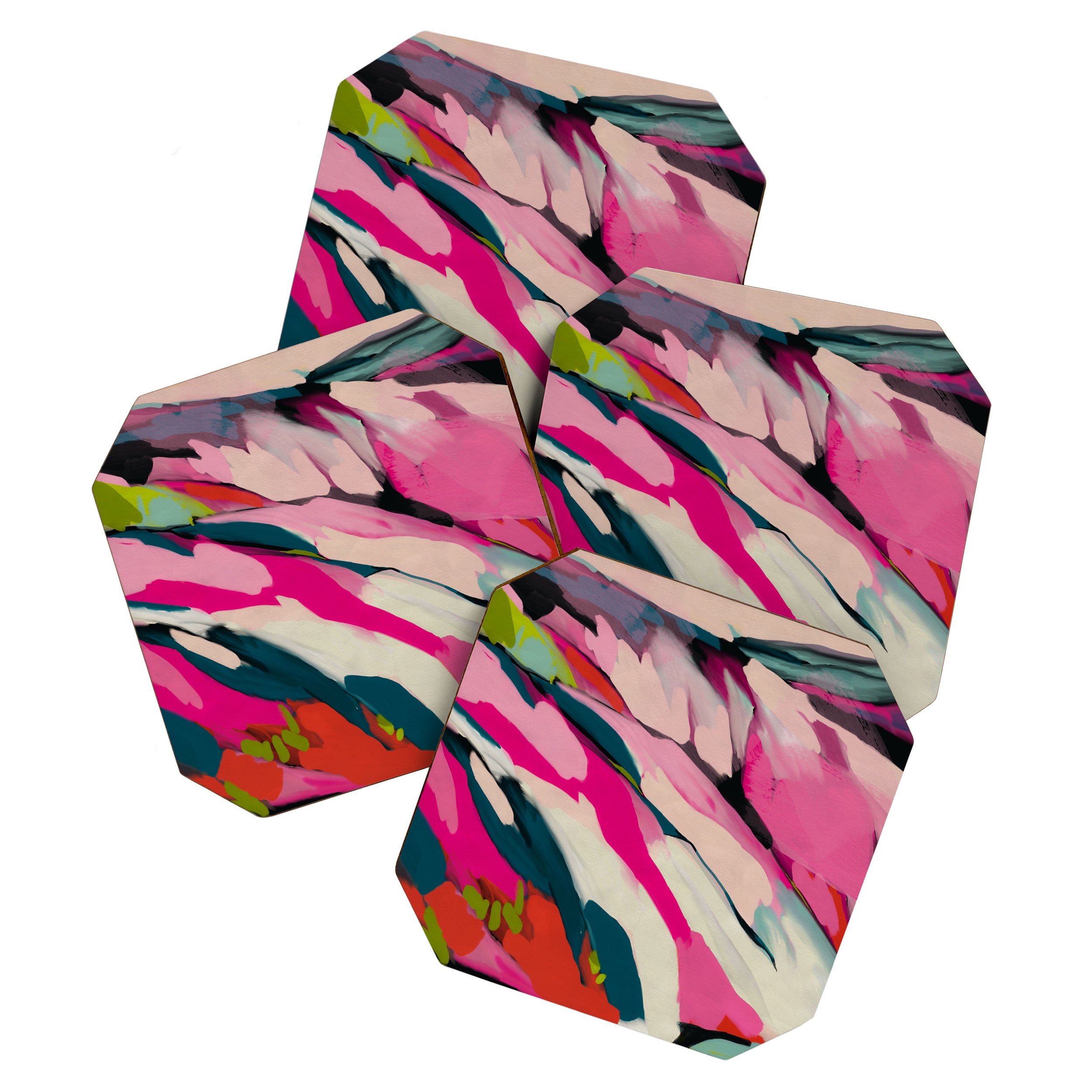 mountain landscape in pink Coaster Gallery Image 1