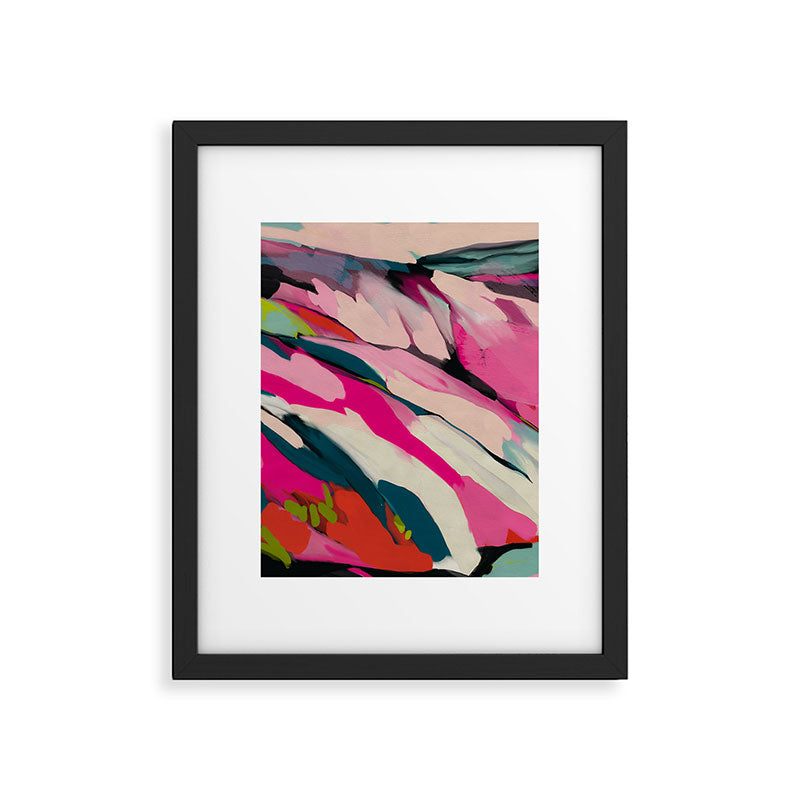 mountain landscape in pink Framed Art Print Gallery Image 6