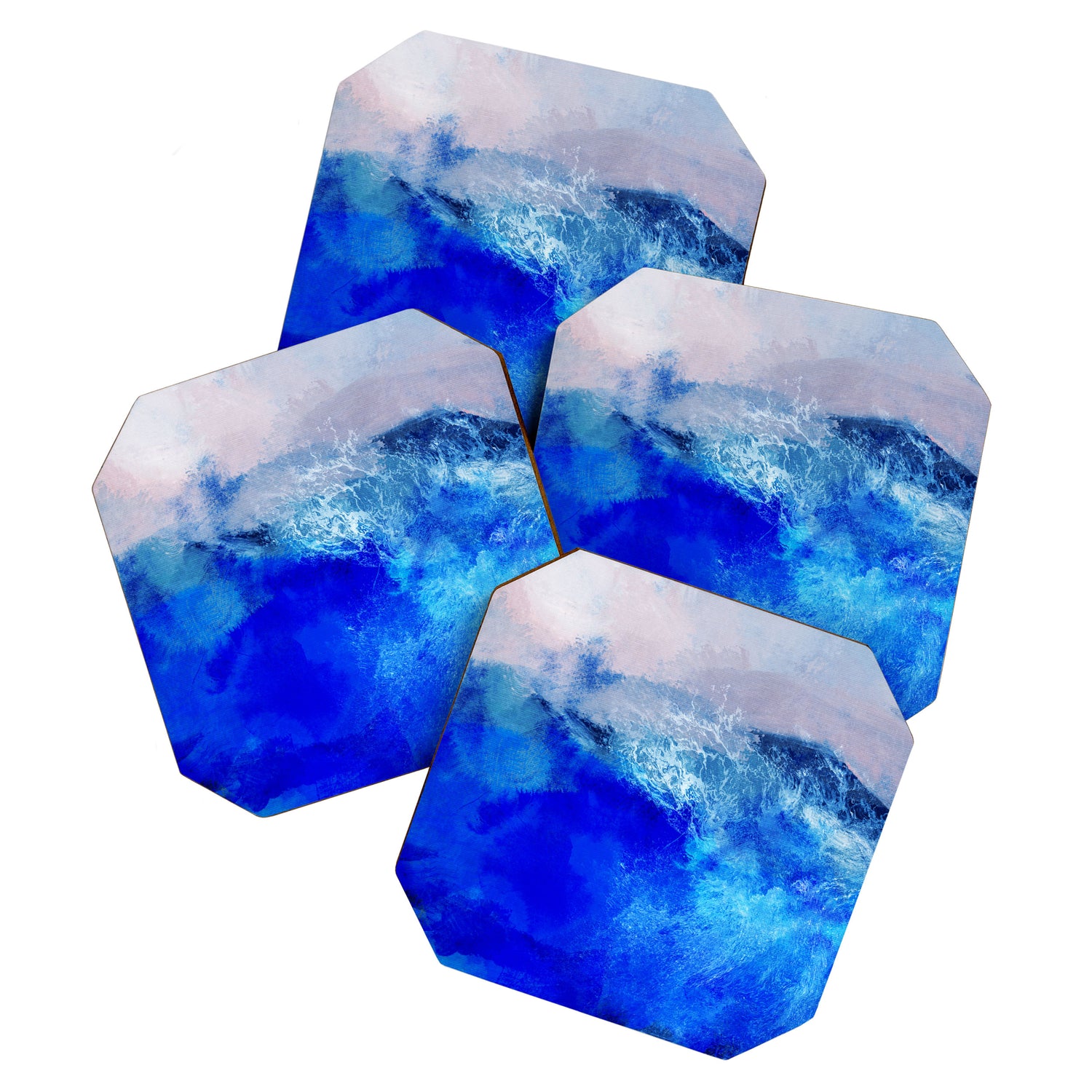 ocean blue abstract waterworld Coaster Gallery Image 1