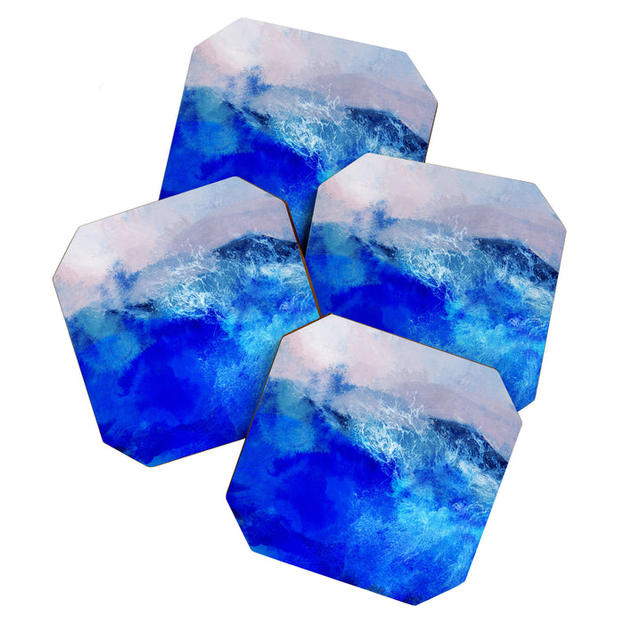 ocean blue abstract waterworld Coaster Gallery Image 1