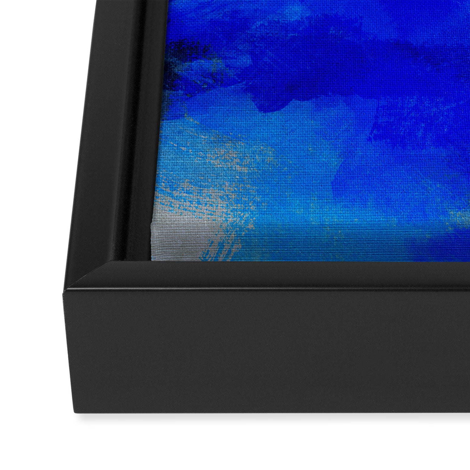 ocean blue abstract waterworld Framed Canvas Print Gallery Image 3