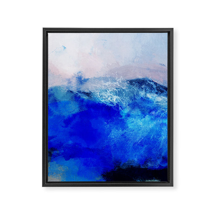 ocean blue abstract waterworld Framed Canvas Print Gallery Image 1