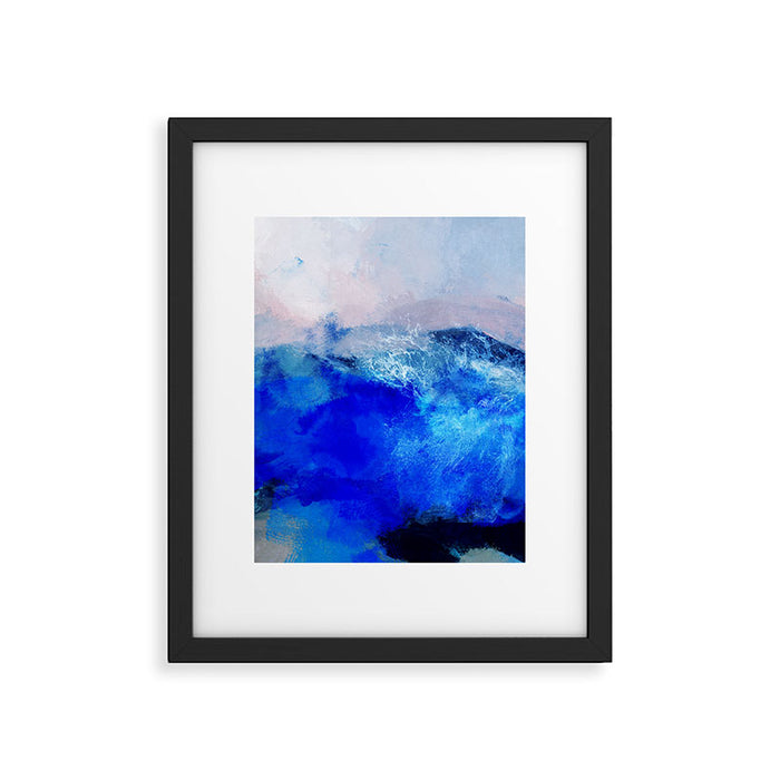 ocean blue abstract waterworld Framed Art Print Gallery Image 1