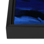 ocean wave blue abstract painting Framed Canvas Print Gallery Image 3