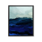 ocean wave blue abstract painting Framed Canvas Print Gallery Image 8