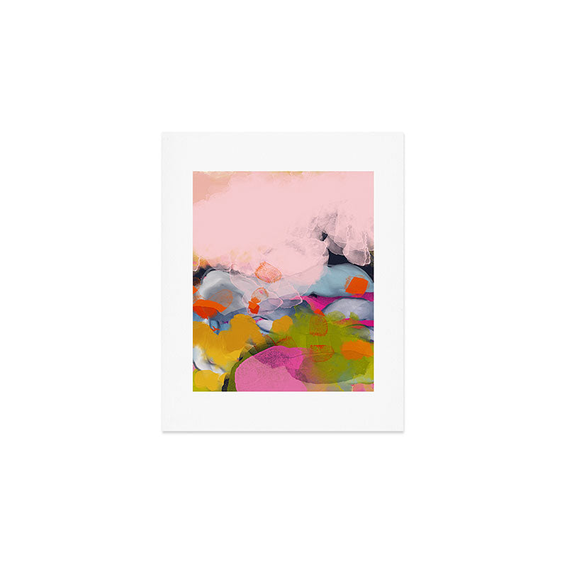 pastel pink landscape abstract Art Print Gallery Image 1