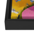 pastel pink landscape abstract Framed Canvas Print Gallery Image 3