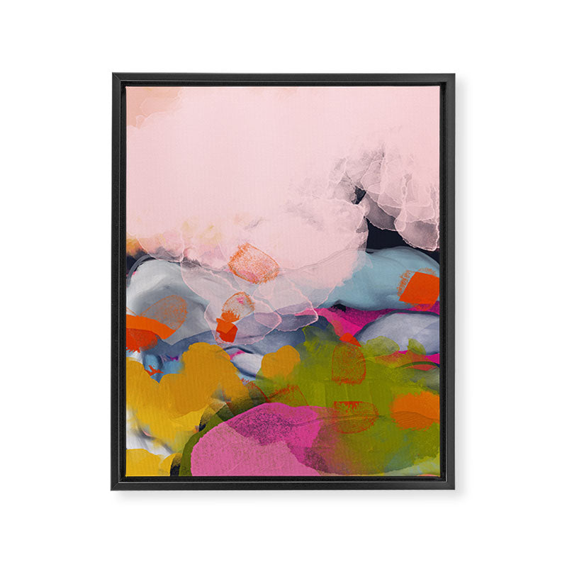 pastel pink landscape abstract Framed Canvas Print Gallery Image 6