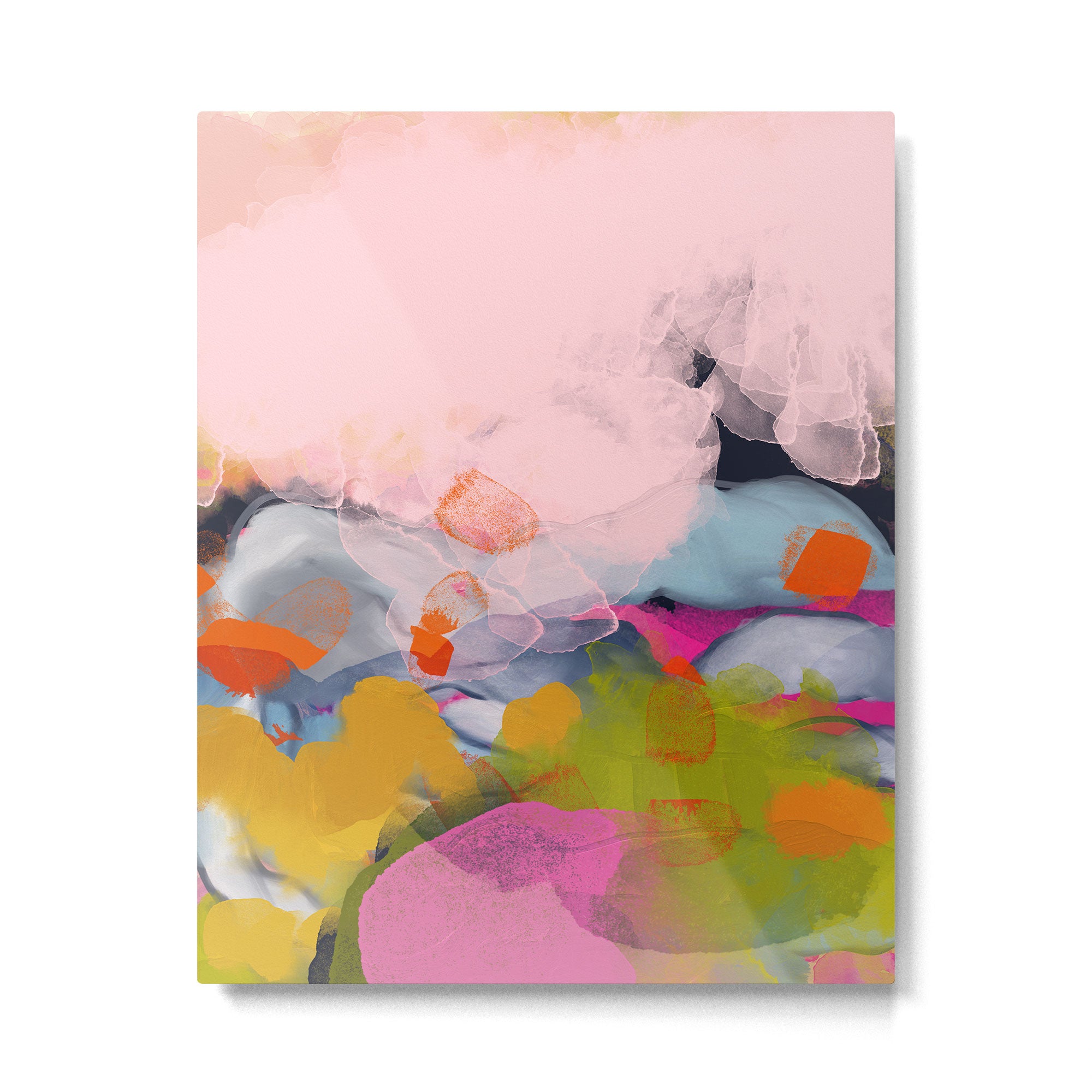 pastel pink landscape abstract Metal Print Gallery Image 4