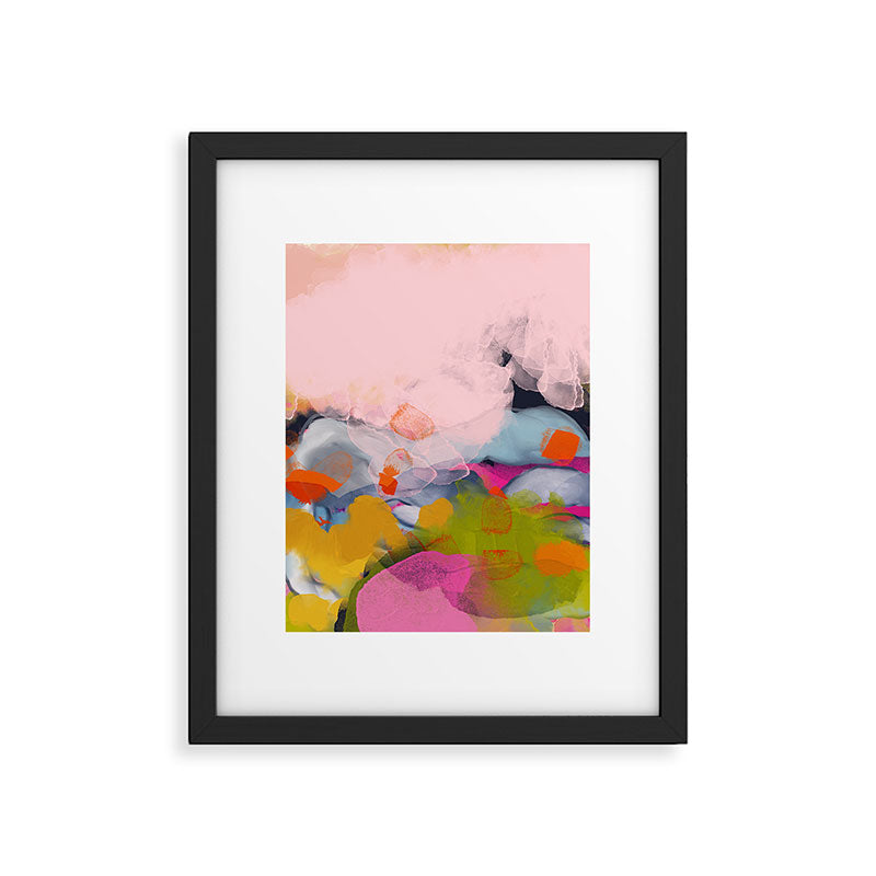 pastel pink landscape abstract Framed Art Print Gallery Image 5