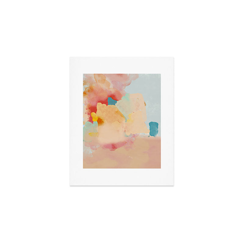 peachy landscape abstract Art Print Gallery Image 1