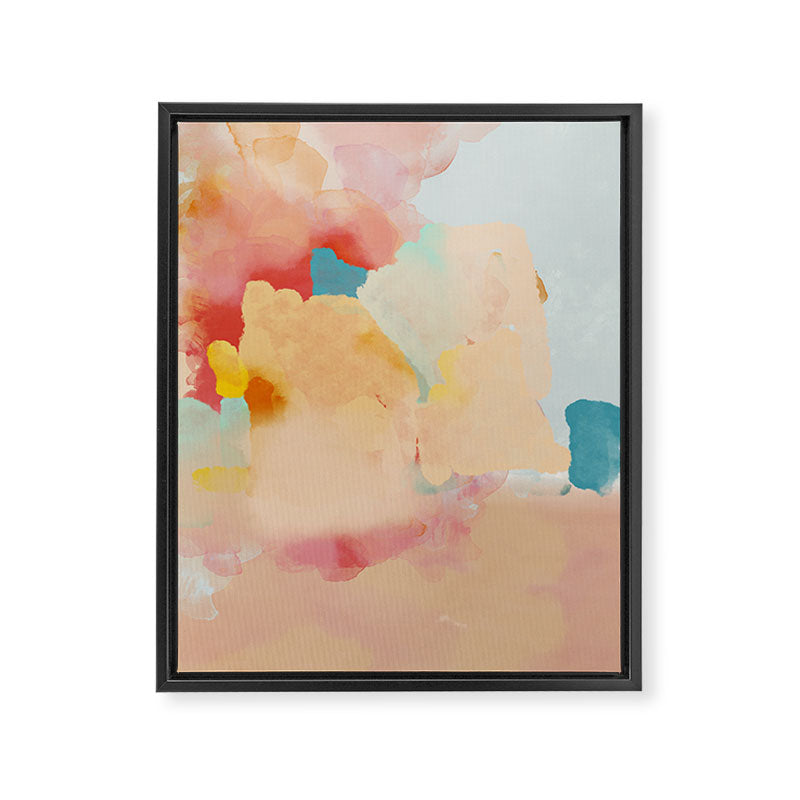 peachy landscape abstract Framed Canvas Print Gallery Image 8