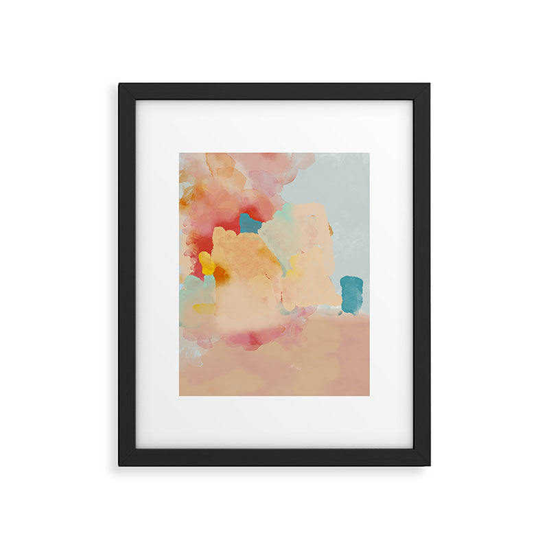 peachy landscape abstract Framed Art Print Gallery Image 6