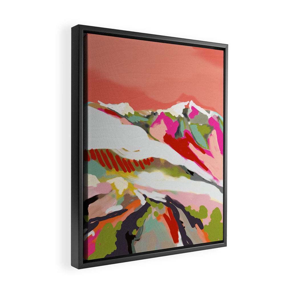 peachy sky Framed Canvas Print Gallery Image 2