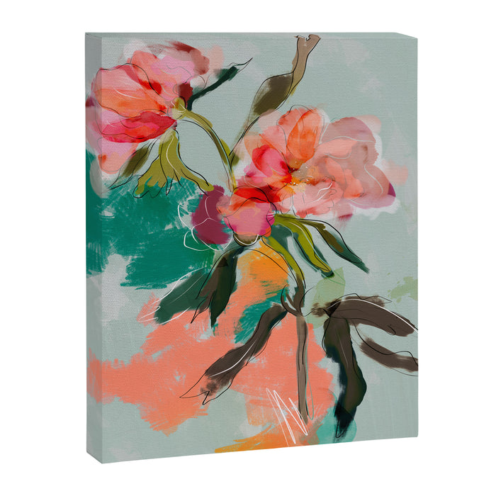 peonies abstract floral Canvas Print Gallery Image 1