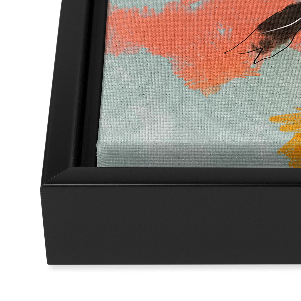 peonies abstract floral Framed Canvas Print Gallery Image 3