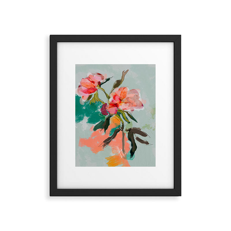 peonies abstract floral Framed Art Print Gallery Image 4