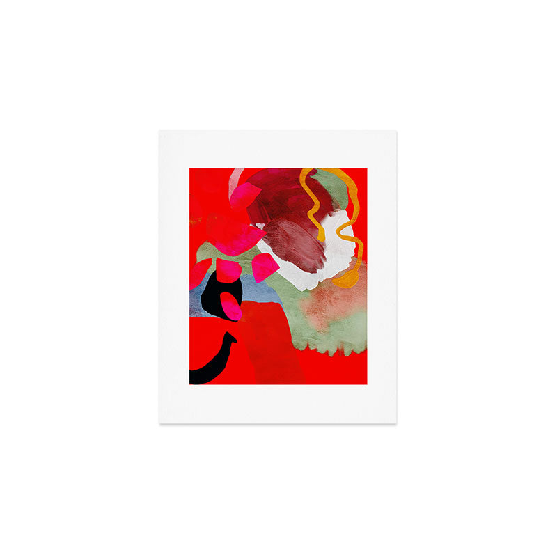 phantasy in red abstract Art Print Gallery Image 1