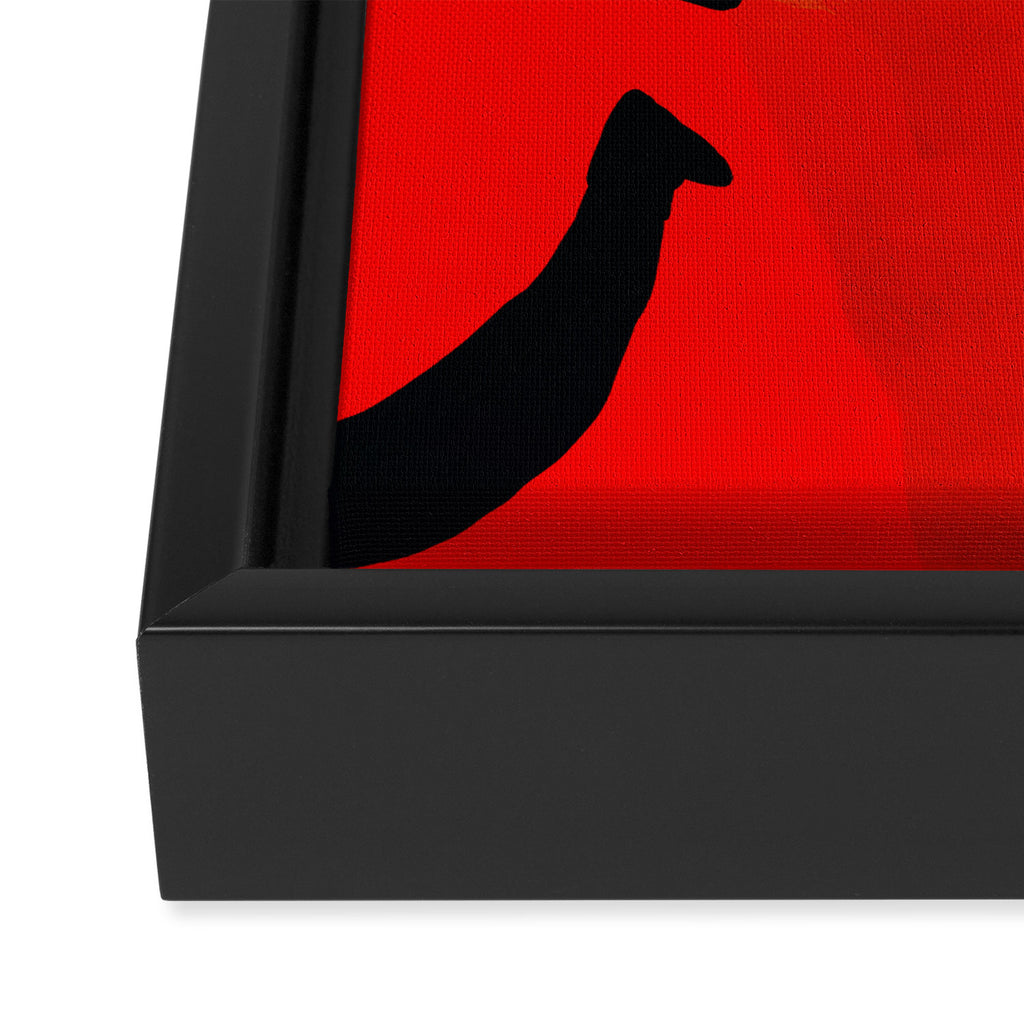 phantasy in red abstract Framed Canvas Print Gallery Image 3