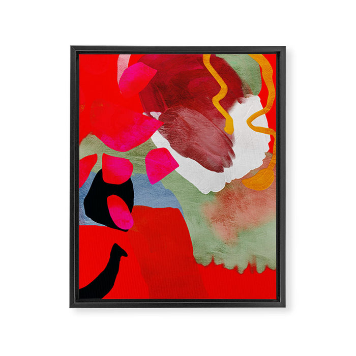 phantasy in red abstract Framed Canvas Print Gallery Image 1