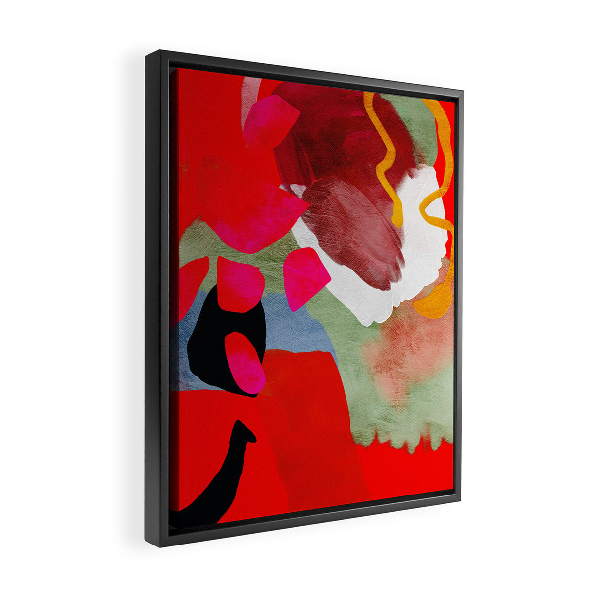 phantasy in red abstract Framed Canvas Print Gallery Image 2
