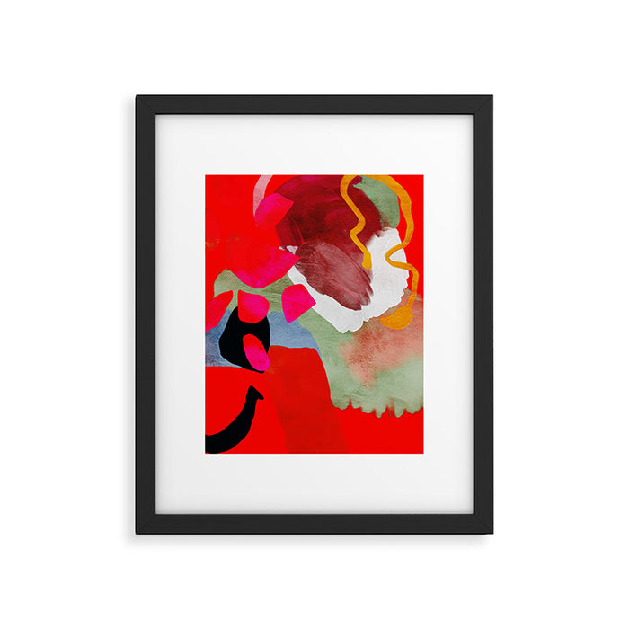 phantasy in red abstract Framed Art Print Gallery Image 1