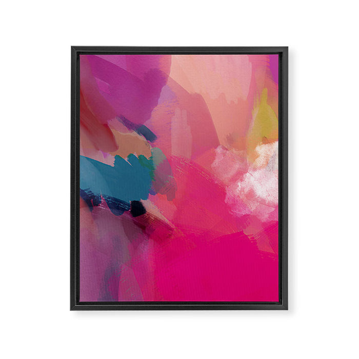 PINK abstract landscape Framed Canvas Print Gallery Image 1