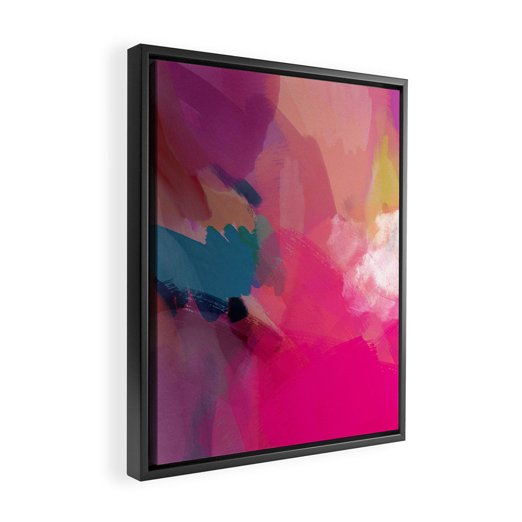 PINK abstract landscape Framed Canvas Print Gallery Image 2