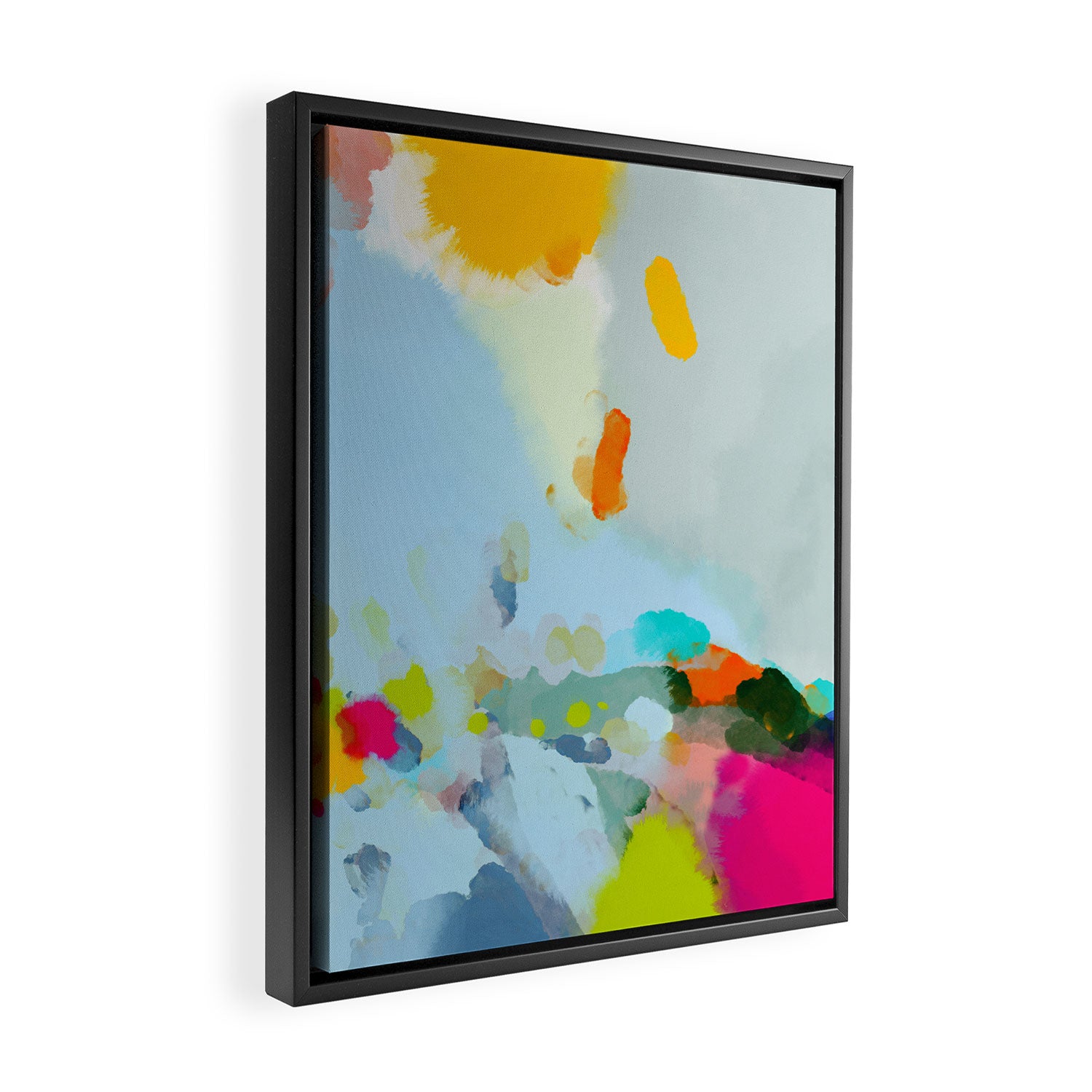 pink hill with sun ray Framed Canvas Print Gallery Image 2