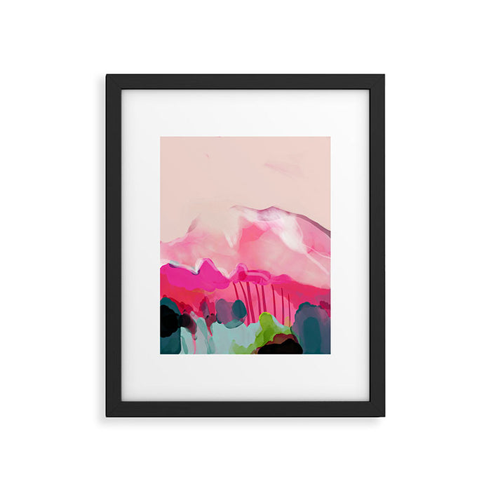 pink mountain Framed Art Print Gallery Image 1