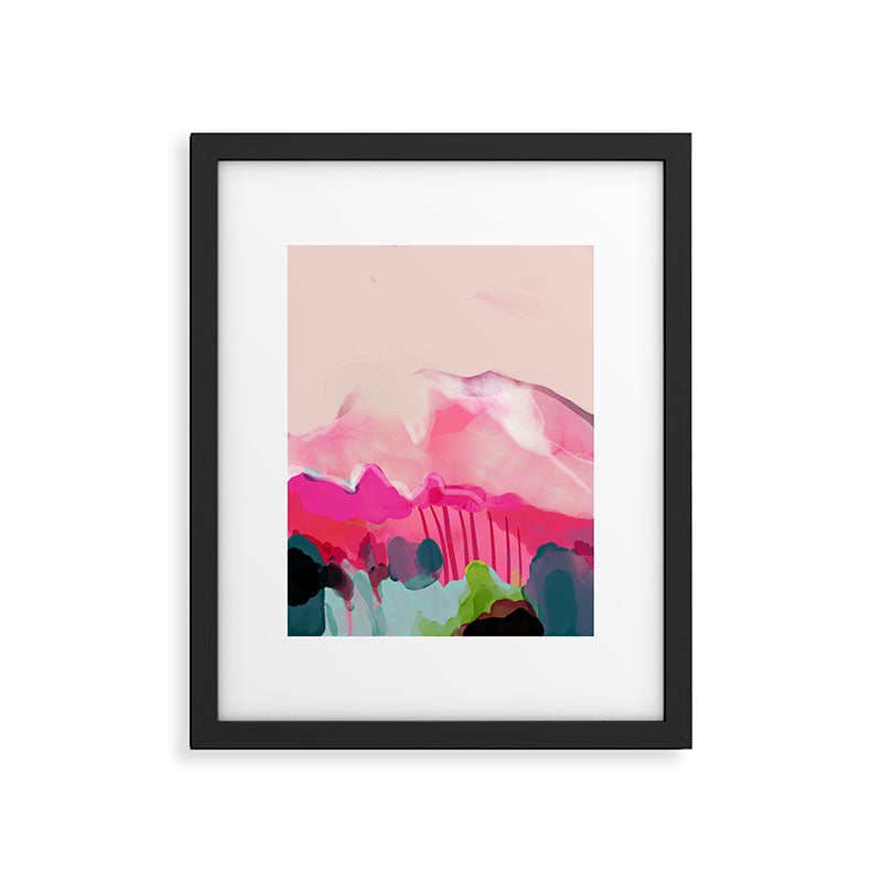 pink mountain Framed Art Print Gallery Image 5