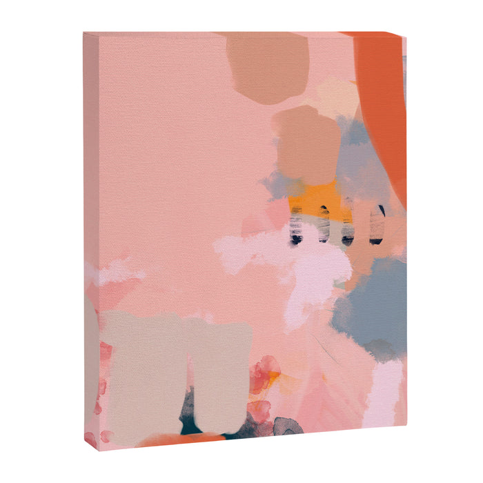 pink peach in terracotta abstract Canvas Print Gallery Image 1