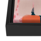pink peach in terracotta abstract Framed Canvas Print Gallery Image 3