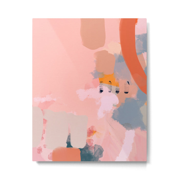 pink peach in terracotta abstract Metal Print Gallery Image 1