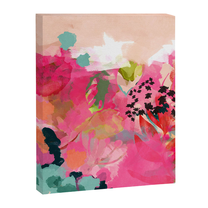 pink summer garden dream abstract Canvas Print Gallery Image 1