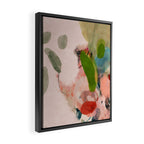 pink summer roses 1 triptych abstract  Framed Canvas Print Gallery Image 2