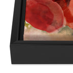 pink summer roses 2 triptych abstract Framed Canvas Print Gallery Image 3