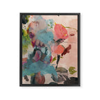 pink summer roses 3 triptych abstract Framed Canvas Print Gallery Image 6