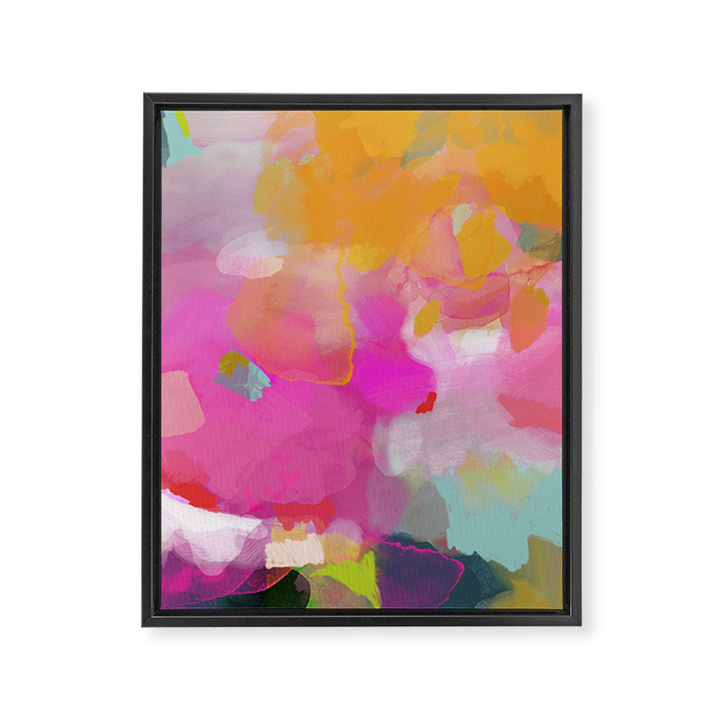 pink sun clouds abstract Framed Canvas Print Gallery Image 3