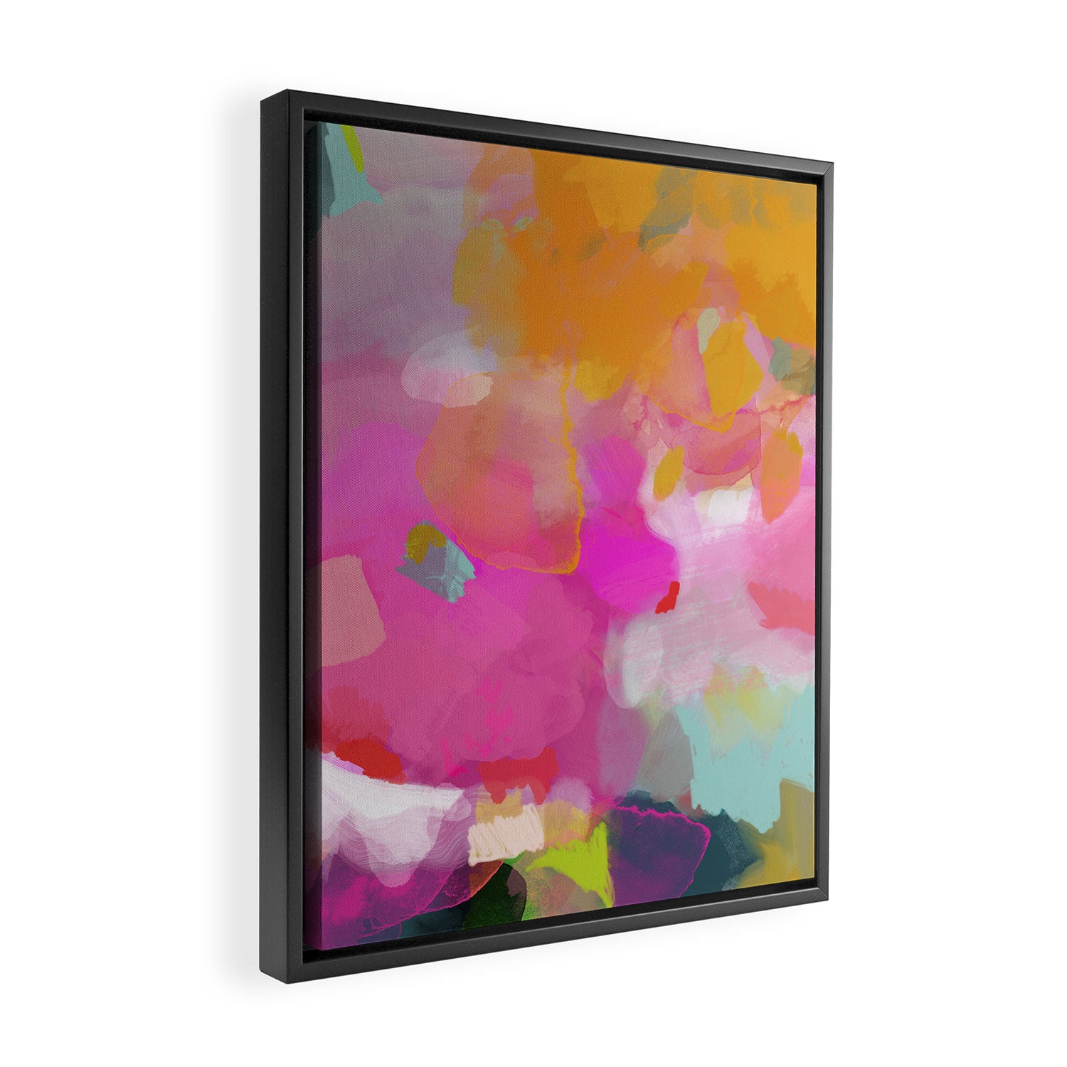 pink sun clouds abstract Framed Canvas Print Gallery Image 2